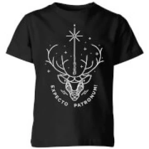 Image of Harry Potter Expecto Patronum Kids T-Shirt - Black - 11-12 Years