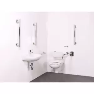 Image of Luxury wall hung Doc M toilet pack TMV3 valve polished