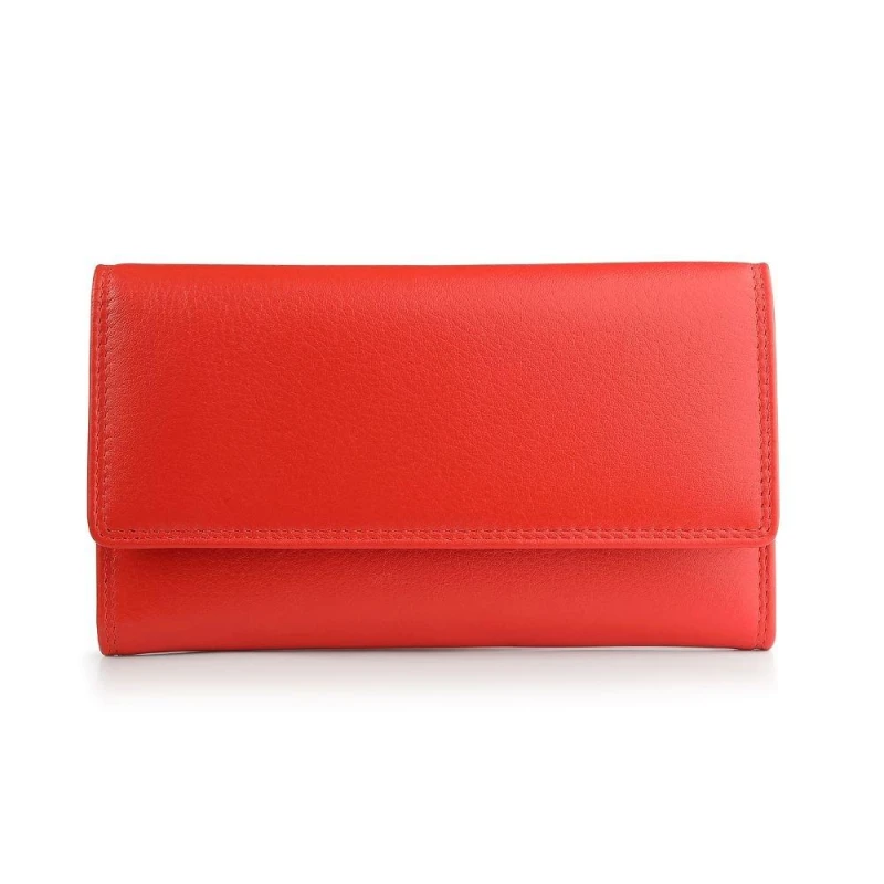 Image of PRIMEHIDE 'Verona' Leather Large Bifold Purse Orange