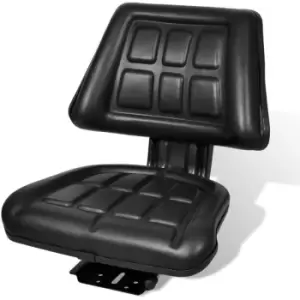 Vidaxl - Tractor Seat with Backrest Black Black