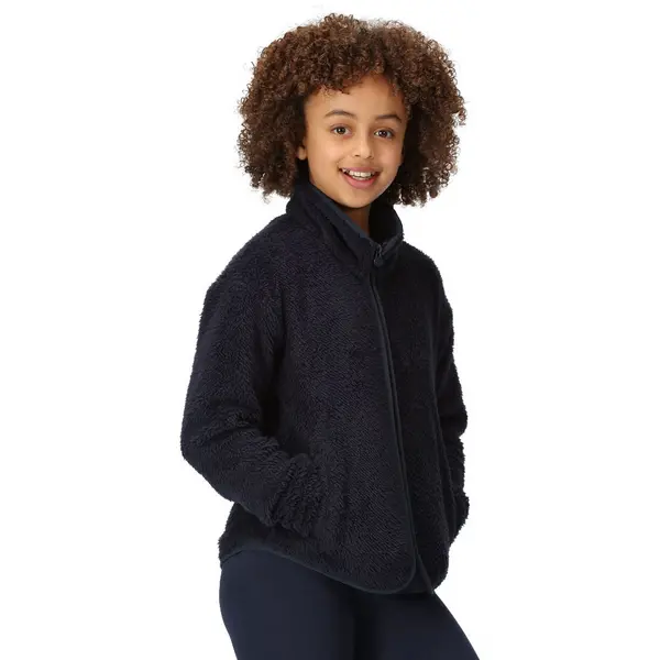 Image of Regatta Girls Kallye II Full Zip Borg Jacket 14-15 Years - Chest 86-89cm (Height 164-170cm) NAVY RKA401G-540-14