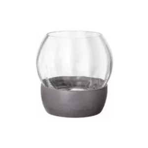 Image of Villeroy & Boch - Rose Garden Home Tea Light Holder, 11 cm, Crystal Glass/Concrete