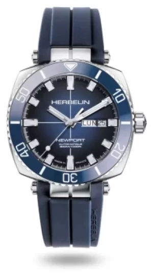 image of Michel Herbelin Newport Diver Blue Rubber Strap 1774/BL15CB Watch