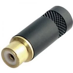 Image of RCA connector Socket straight Number of pins 2 Black Neutrik NYS372 P BG