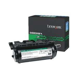 image of Lexmark 64080HW Black Laser Toner Ink Cartridge