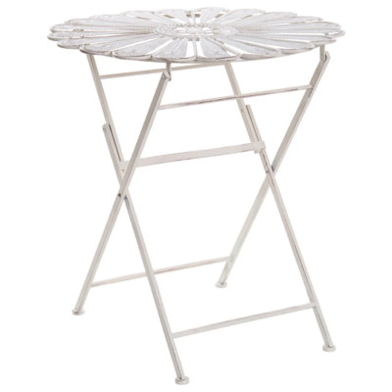Image of Beliani Bistro Table Pavia 71cm 71cm Metal Off-White