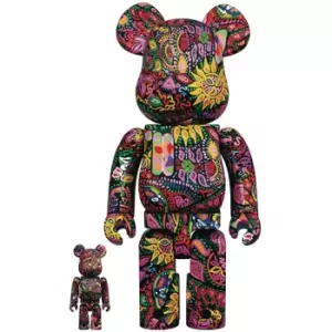 Image of Medicom hide 100% X 400% Be@rbrick 2-Pack - Psychedelic Paisley