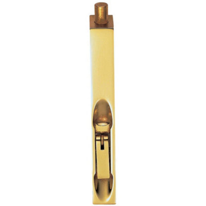 Image of Loops Lever Action Flush Door Bolt with Flat Keep Plate 152 x 20mm Polished Brass Metallics unisex