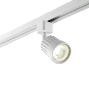 Image of Adjustable Ceiling Track Spotlight Matt White Round 10W Cool White LED Downlight