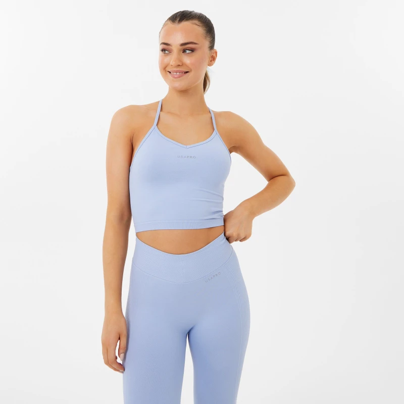 Image of USA Pro x Sophie Habboo Seamless Vest - Blue Blue 8