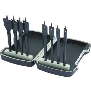 image of Wickes Wood Bit Flat 8 Pce in Plastic Case