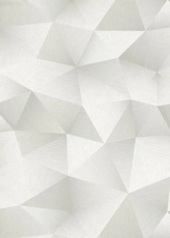 Image of Erismann 3D Diamond Geometric Textured Metallic Vinyl Wallpaper In White