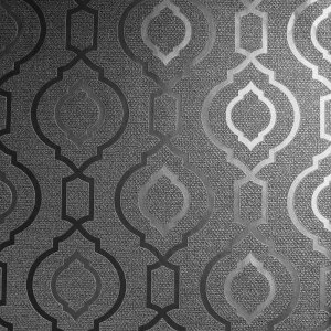 Image of Arthouse Calico Trellis Gunmetal Wallpaper