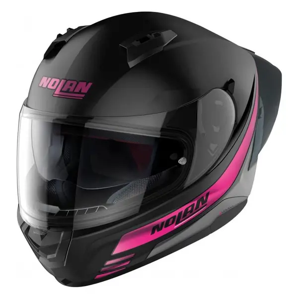 Image of Nolan N60-6 Sport Outset 023 Flat Black Fuchsia Full Face Helmet Size XS