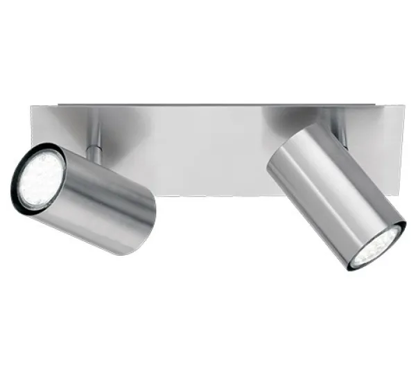 Image of Marley Modern 2 Light Twin Ceiling Spotlight Nickel Matt