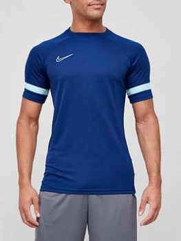 image of Nike Mens Dri-FIT Academy 21 Short Sleeve T-Shirt - Blue Size M, Men