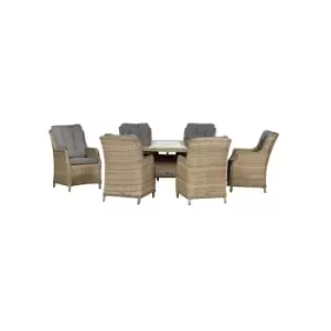 Image of WENTWORTH 6 Seater Ellipse Highback Comfort Dining Set