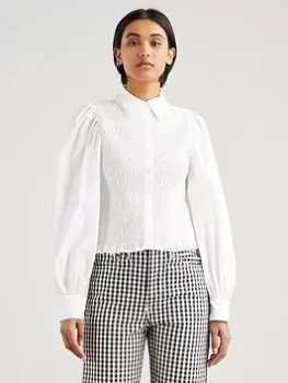 Levis Cotton Puff Sleeve Blouse - White Size XS Women