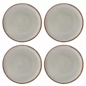 image of Mason Cash Reactive Cream Set Of 4 Dinner Plates