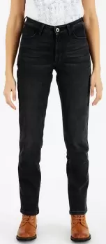 Image of Rokker Tech Mid Straight Ladies Motorcycle Jeans, black, Size 50 for Women, black, Size 50 for Women