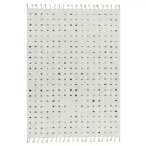 Image of Asiatic Ariana Modern Spot Rectangle Rug - 160x230cm - White