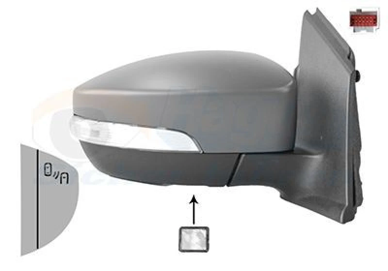 Image of VAN WEZEL Wing mirror VAN WEZEL 1906828
