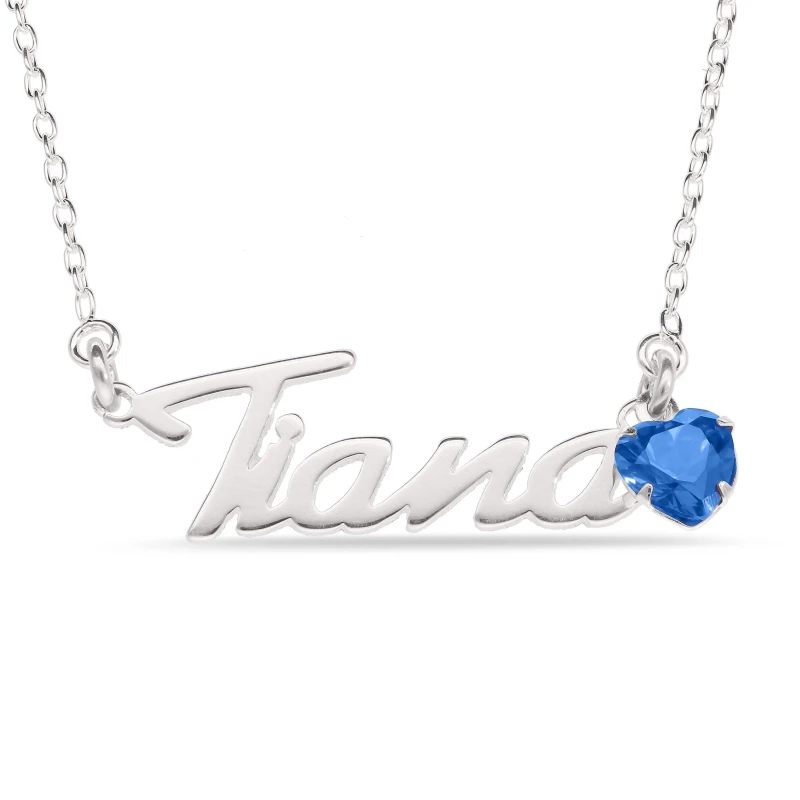 Image of Be You Sterling Silver September CZ Birthstone Pendant Silver female One Size