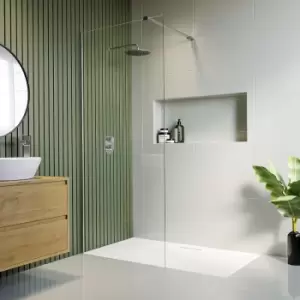 image of 900mm Frameless Wet Room Shower Screen - Corvus