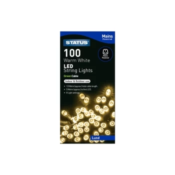 image of Status Lund 100 LED String Lights - Warm White, 13m