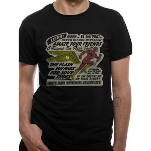 Image of Dc Originals - Flash Wings Mens Large T-Shirt - Black