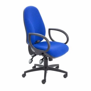 image of TC Office Maxi Ergo Chair with Fixed Arms, Blue