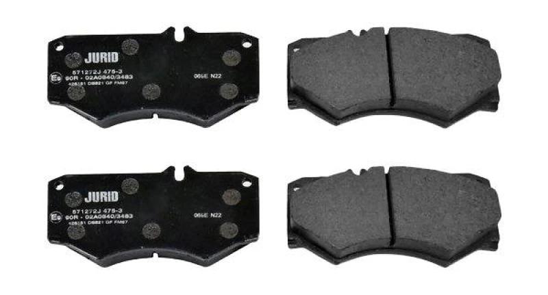Image of JURID 571272J Brake pad set prepared for wear warning indicator, without accessories Brake Pad Set,disc brake (402)