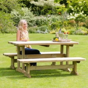 image of Zest4Leisure Madison Table and Bench Garden Set