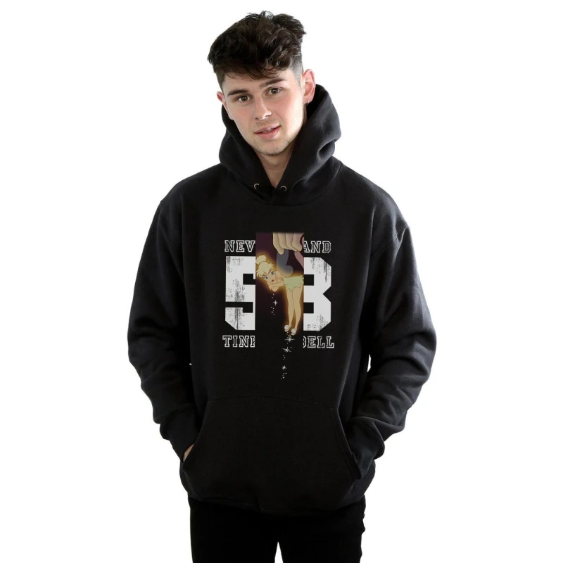 Image of Disney Men Tinker Bell Neverland 53 Hoodie in Black Size: Small Black S Male 5059114947904
