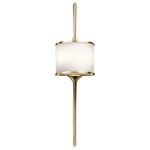 Image of 2 Light Bathroom Wall Light Polished Brass IP44, G9