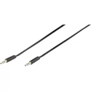 image of Vivanco 46/10 09FG Audio/phono Cable [1x Jack plug 3.5mm - 1x Jack plug 3.5 mm] 0.90 m Black