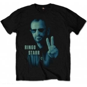 Image of Ringo Star Colour Peace Mens Black T Shirt: Large