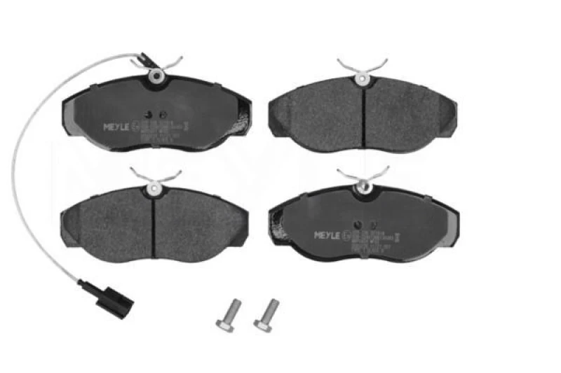 Image of MEYLE 025 236 0219/W Brake pad set Front Axle, incl. wear warning contact, Original Quality, with anti-squeak plate Brake Pad Set,disc brake (402)