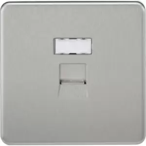 Image of MLA Knightsbridge RJ45 Network Outlet Brushed Chrome - SFRJ45BC
