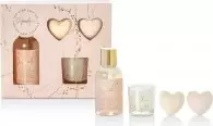 image of The Kind Edit Co. Signature Relax & Bathe Gift Set 100ml Body Wash + 30g Candle + 2 x 20g Bath Fizzer