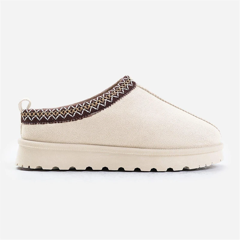 Image of Wheres That From Pine Cream Faux-Suede Fur Lining Slipper Boots Creamsuede female 3