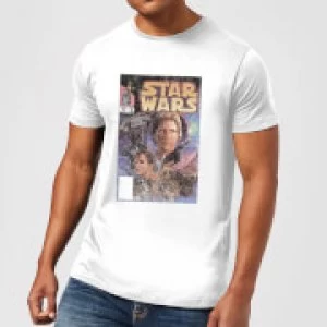 Image of Star Wars Classic Comic Book Cover Mens T-Shirt - White - 3XL