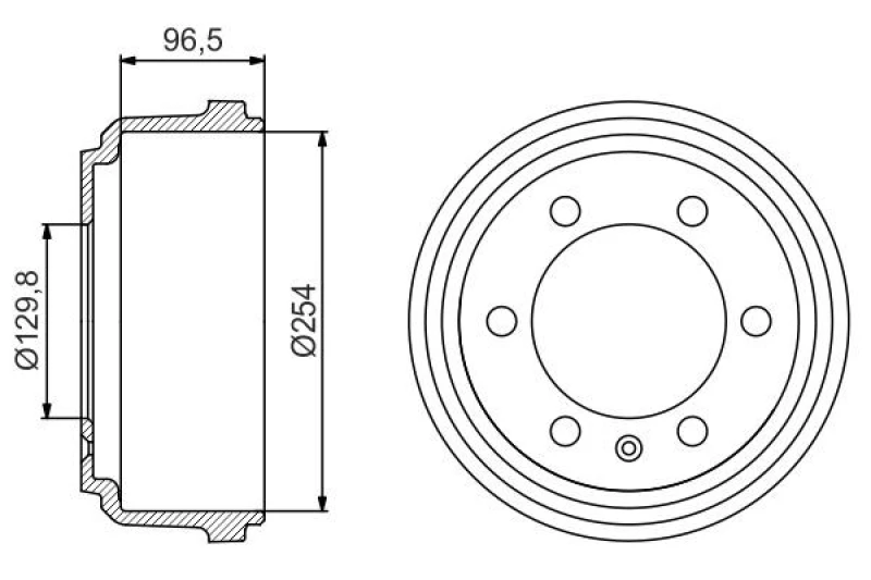 Image of Bosch 0 986 477 218 Brake Drum Rear Axle, 294mm Brake Drum (123)