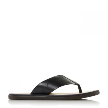 image of Dune London Fizz Flip Flops - Navy Lthr