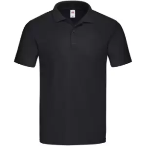 image of Fruit of the Loom Mens Original Pique Polo Shirt (XL) (Black)