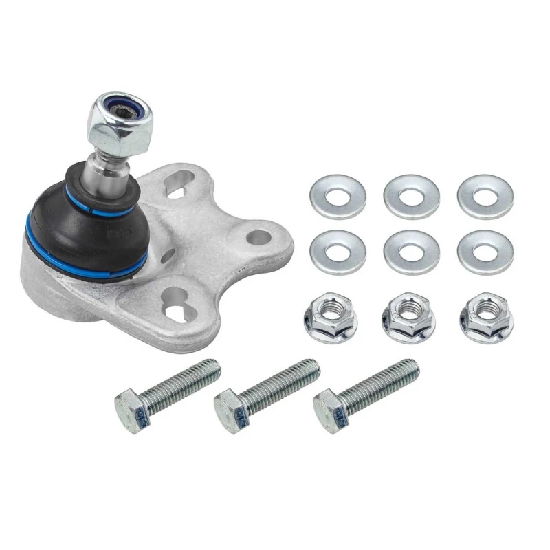 Image of MEYLE 016 010 0000 Ball joint Original Quality, Front Axle Right, with fastening/mounting material Support-/Steering Link (2462)