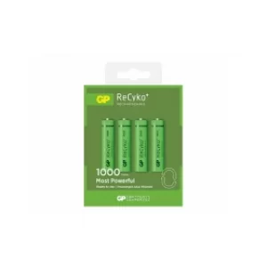 Image of GP ReCyko+ 950mAh Rechargeable AAA Batteries (4 Pack)