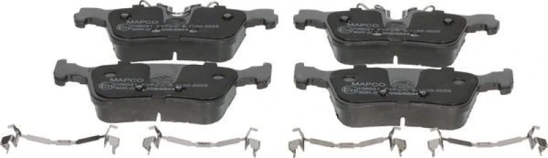 Image of MAPCO 106031 Brake pad set Rear Axle, excl. wear warning contact, with accessories Brake Pad Set,disc brake (402)