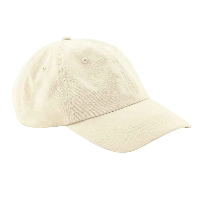 Image of Beechfield Beechfield Men Cotton Baseball Cap in Natural Natural One Size Male 5063300462454