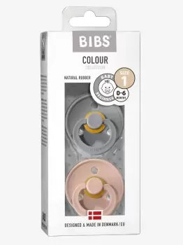 Image of BIBS Twin Dummy Pack Size 1 Cloud/Blush